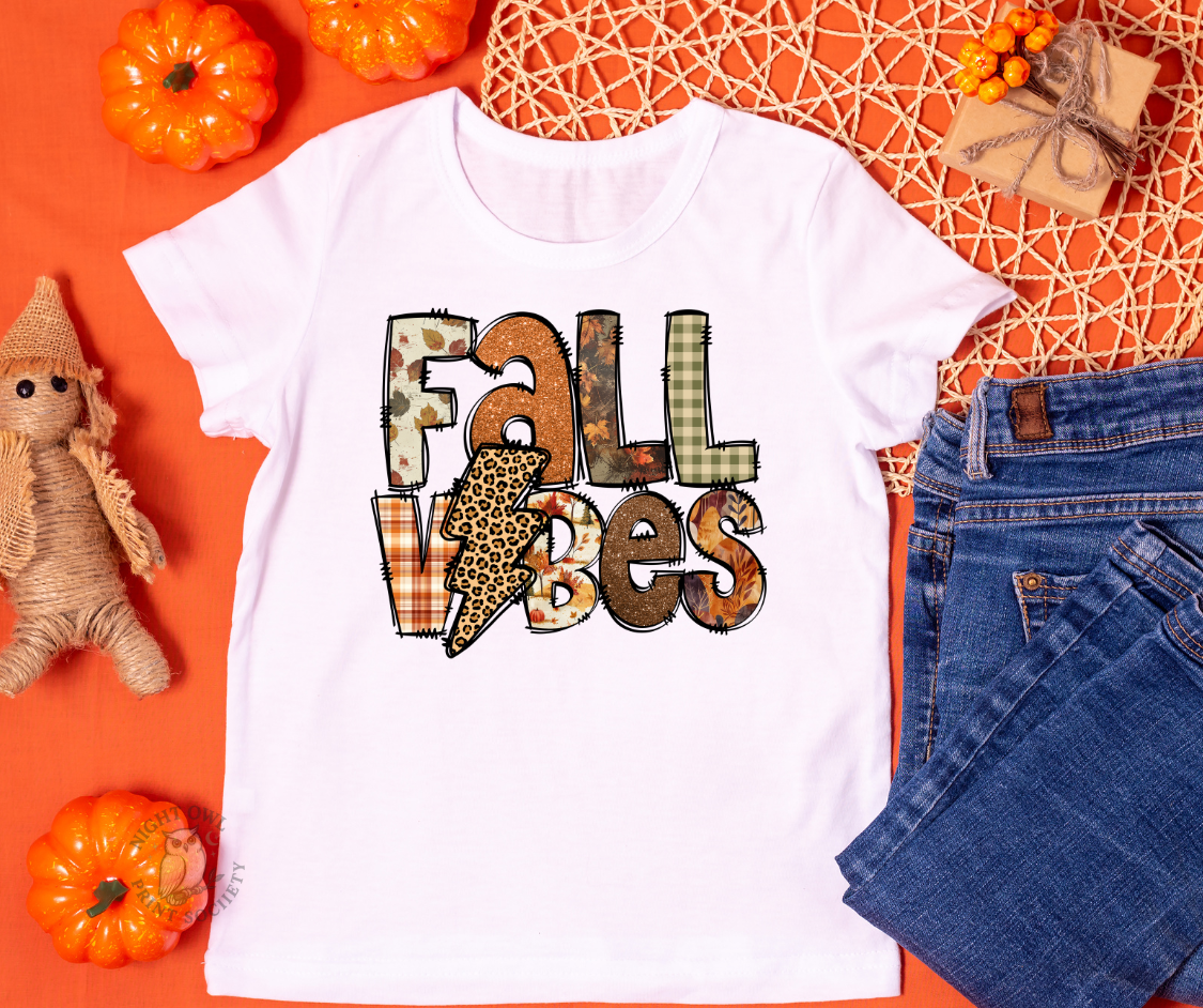 🍁 Fall Vibes Patchwork DTF Transfer