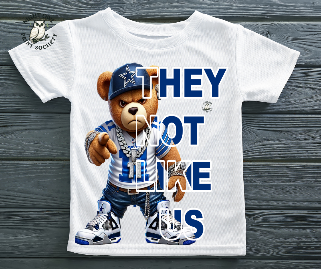 ⭐ FOOTBALL BEART DTF PRINT - "THEY NOT LIKE US"