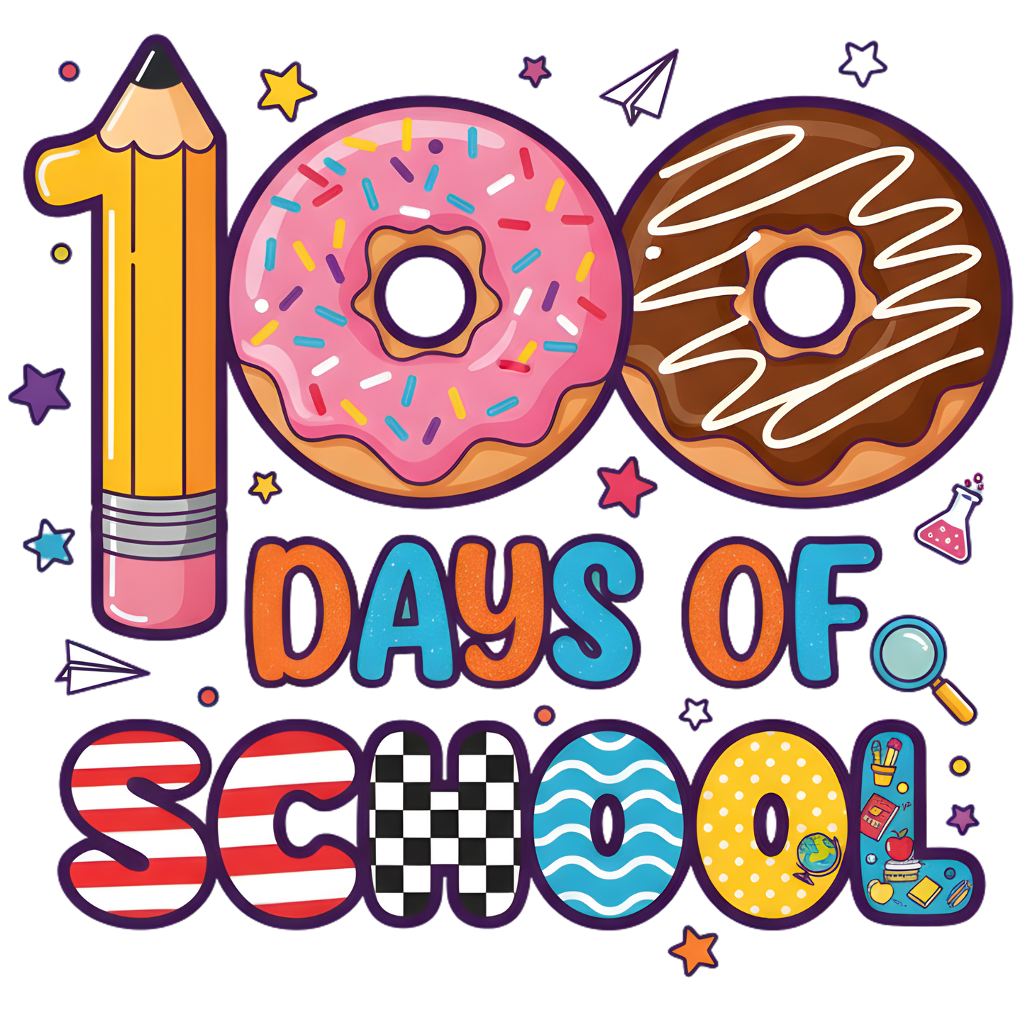 100 Days Of School Donuts - DTF Transfer