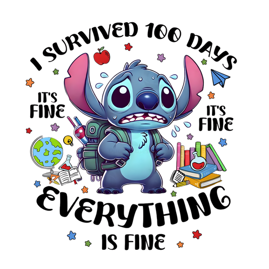 100 Days Of School Space Alien - DTF Transfer