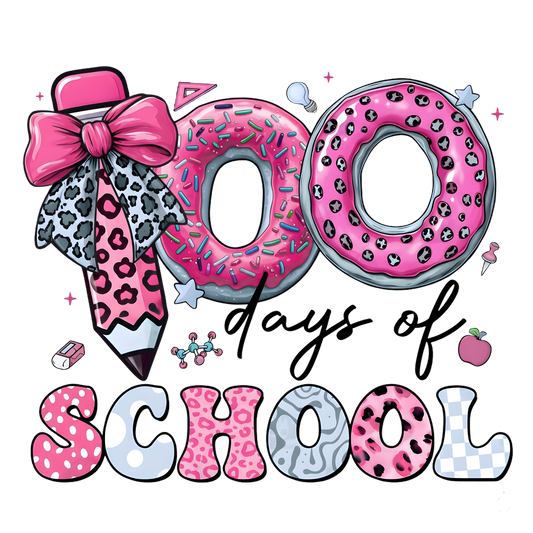 100 Days Of School Sweet Cheetah print - DTF Transfer