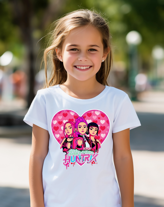 K-Pop Demon Hunters Heart Design | K-pop Inspired DTF Transfer