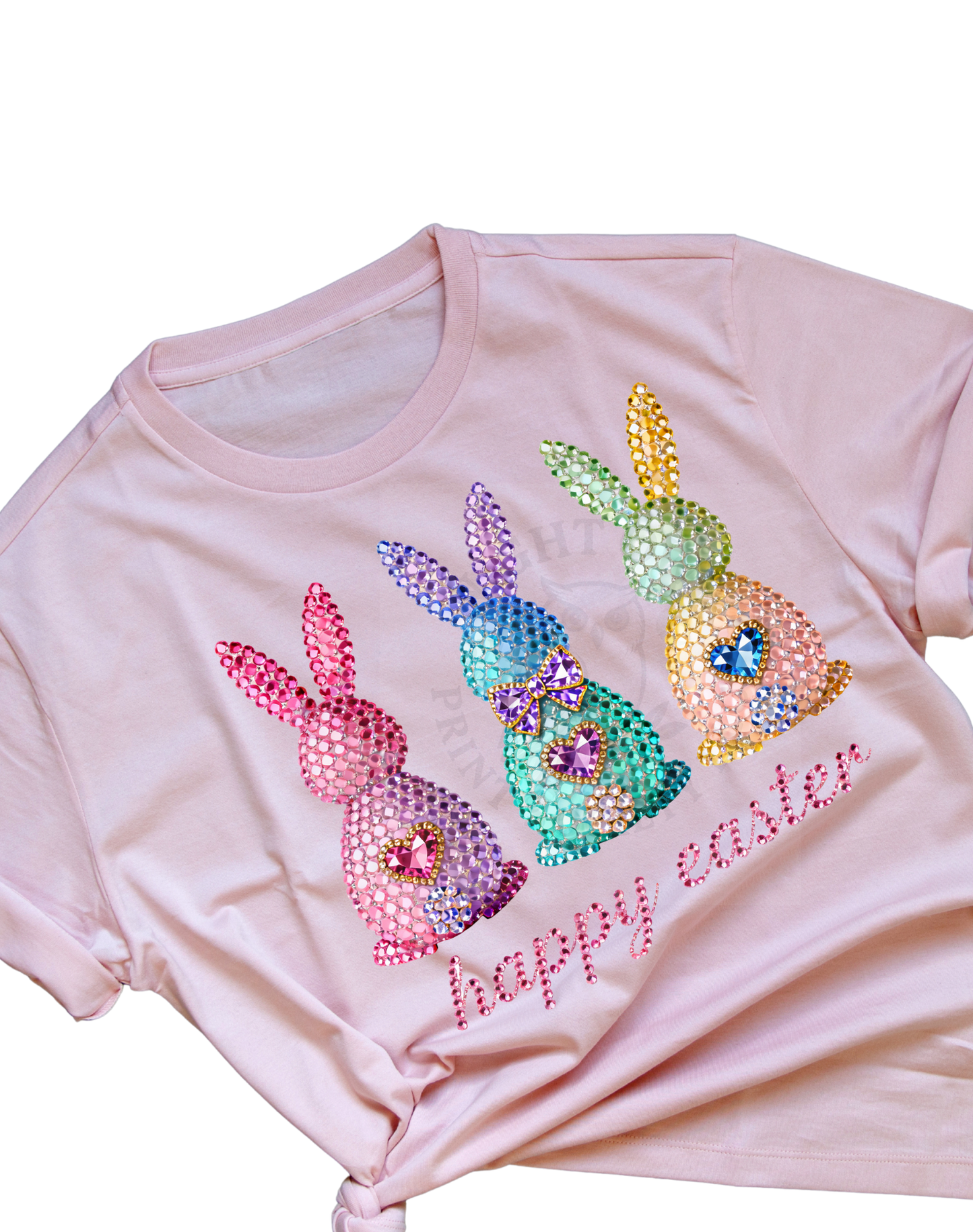 HAPPY EASTER RHINESTONE - DTF transfer