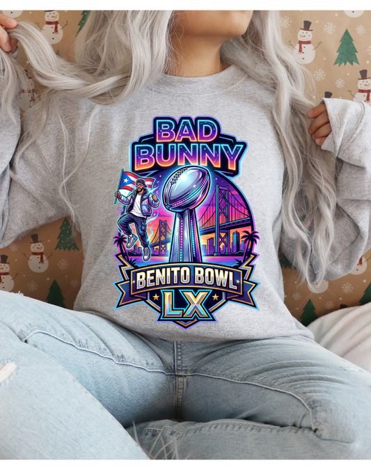 Benito Bowl LX- DTF Heat Transfer - FootBall Inspired Design