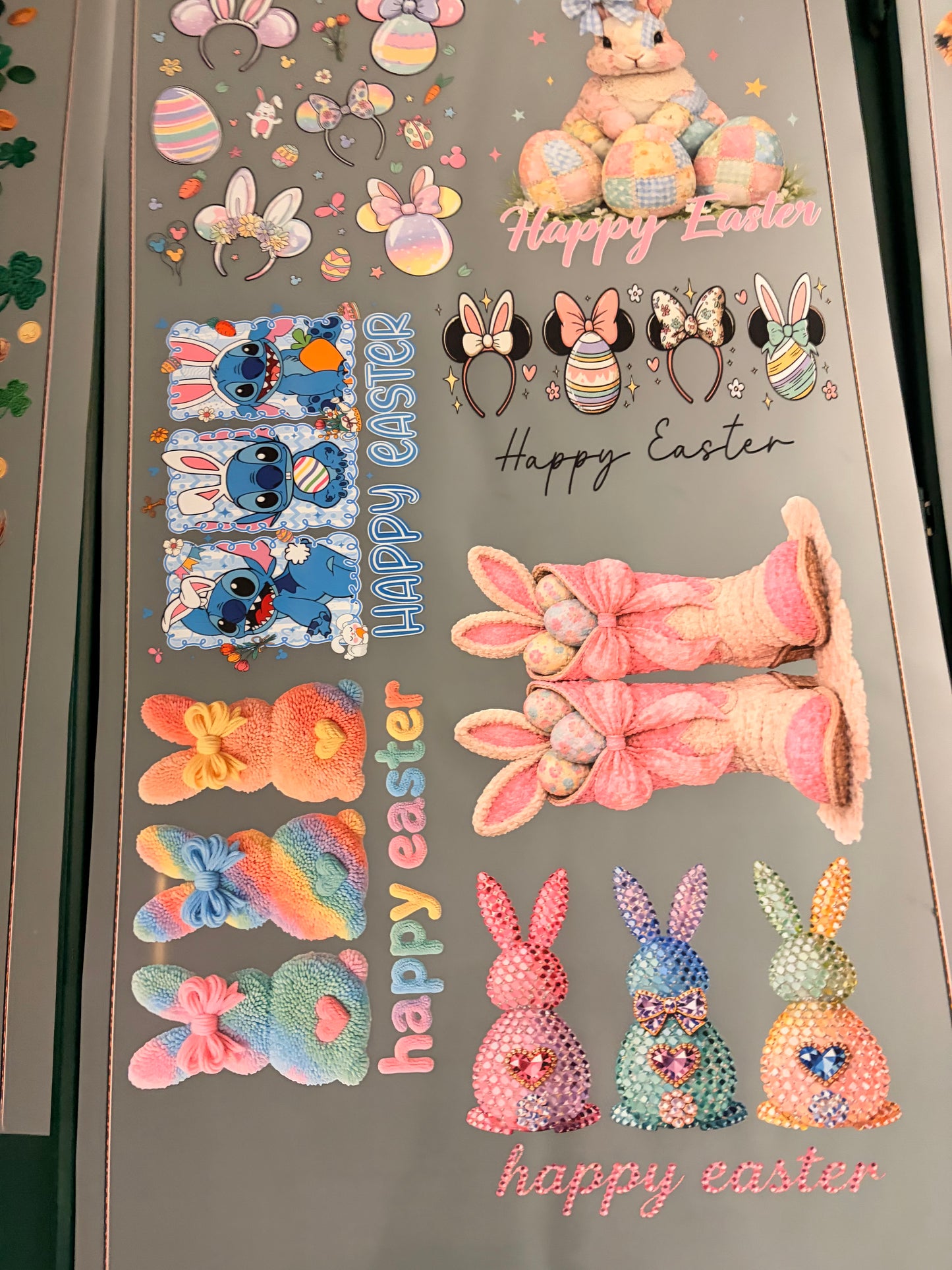Easter Pastel Bunny DTF Gang Sheet – Spring Transfers Ready to Press | Cute Easter Shirt Designs