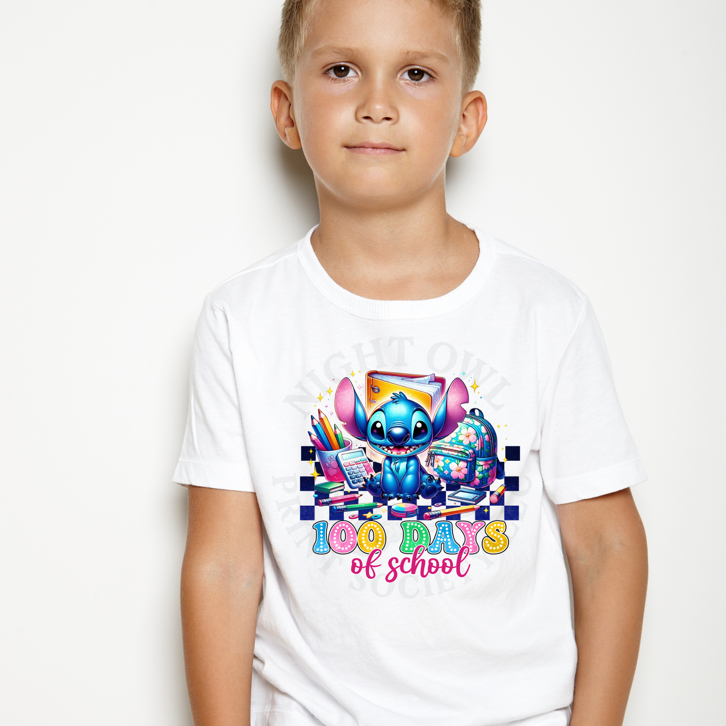 100 Days Of School Blue Alien - DTF Transfer