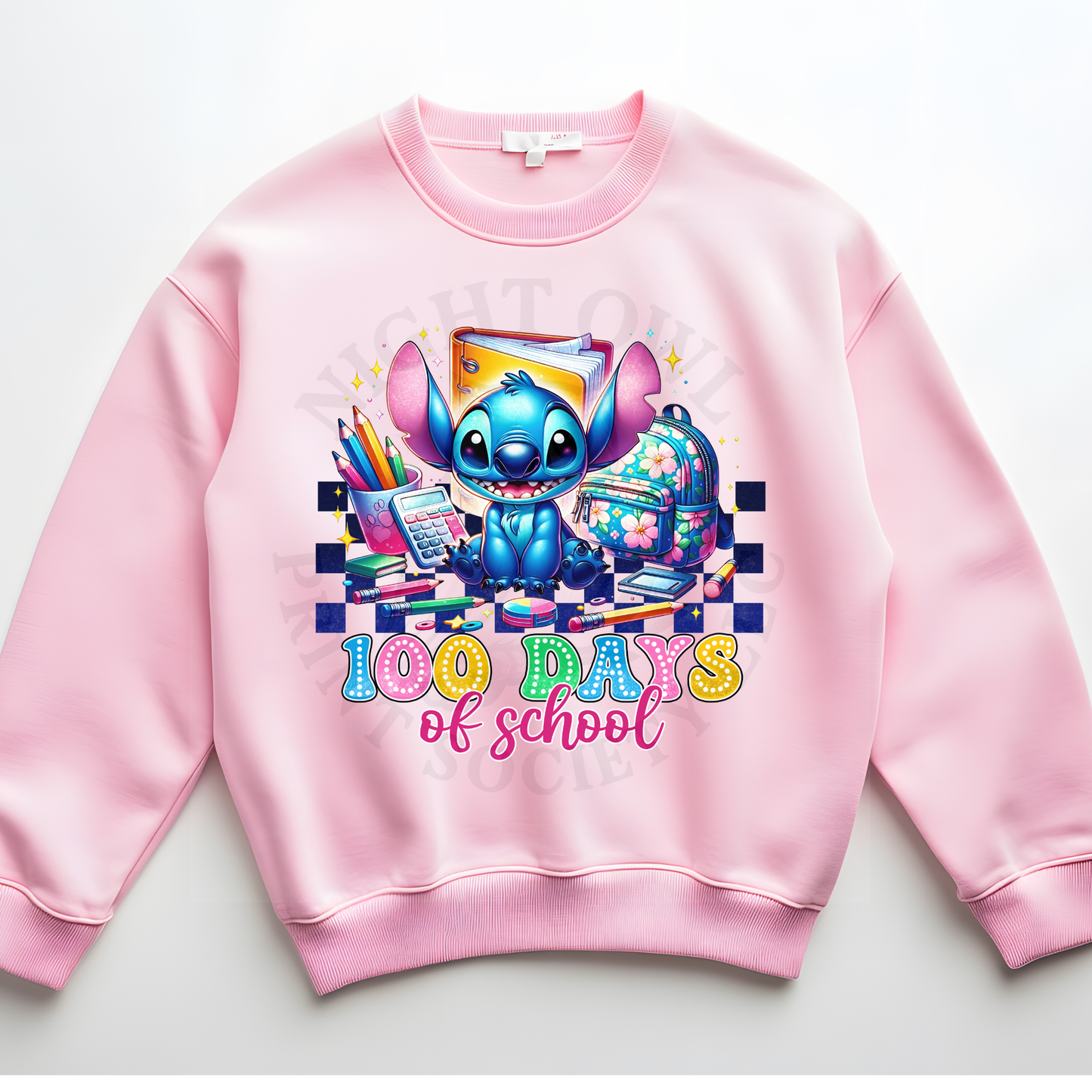 100 Days Of School Blue Alien - DTF Transfer