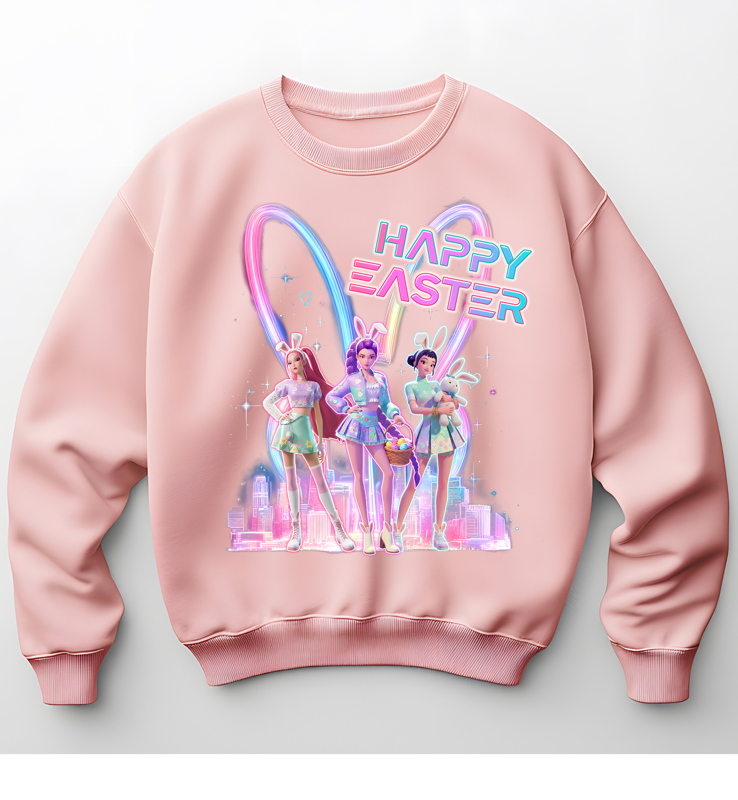 HAPPY EASTER BUNNY KPOP GIRL DTF TRANSFER -