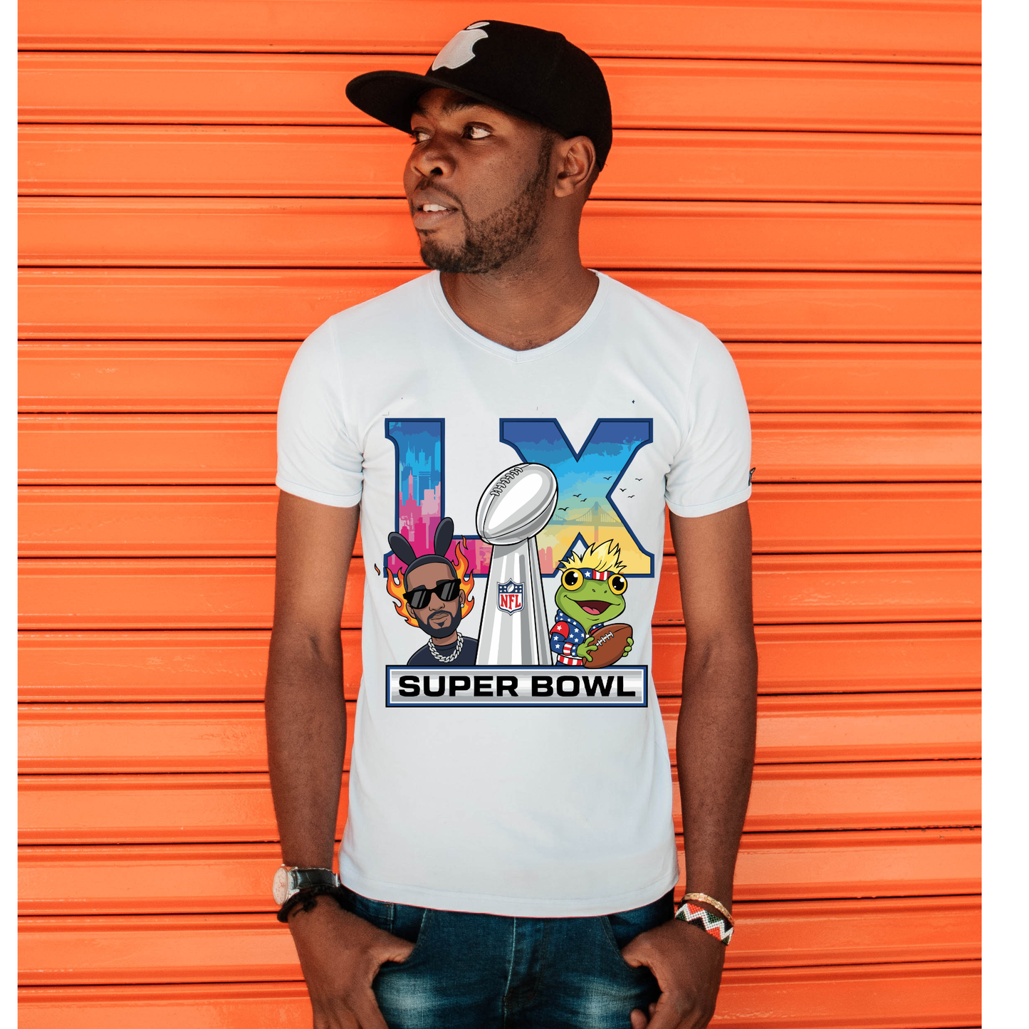 LX Super Bowl DTF Heat Transfer - FootBall Inspired Design