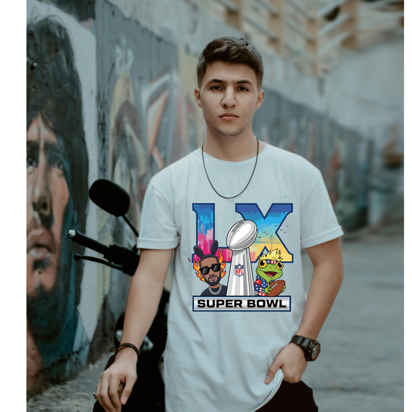 LX Super Bowl DTF Heat Transfer - FootBall Inspired Design