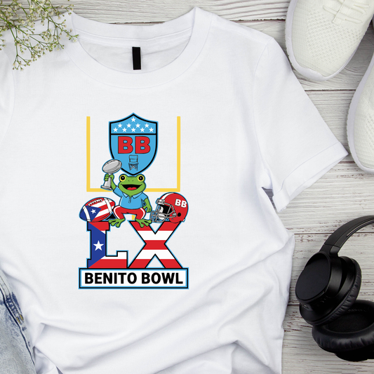 Benito Bowl DTF Heat Transfer - FootBall Inspired Design