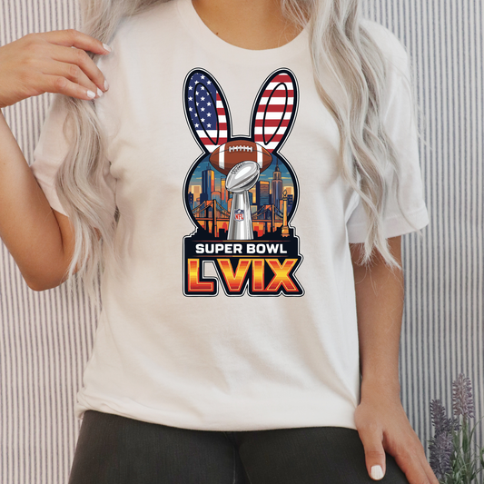 Bunny Super Bowl LVIX   DTF Heat Transfer - FootBall Inspired Design