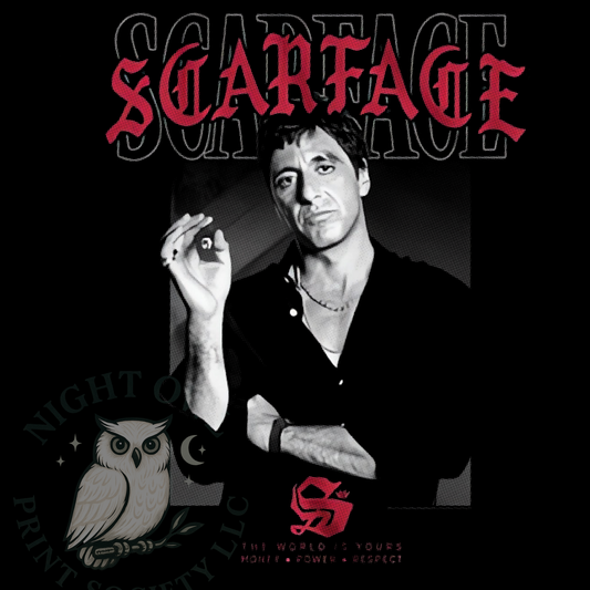 Classic Gangster Film Style DTF Transfer