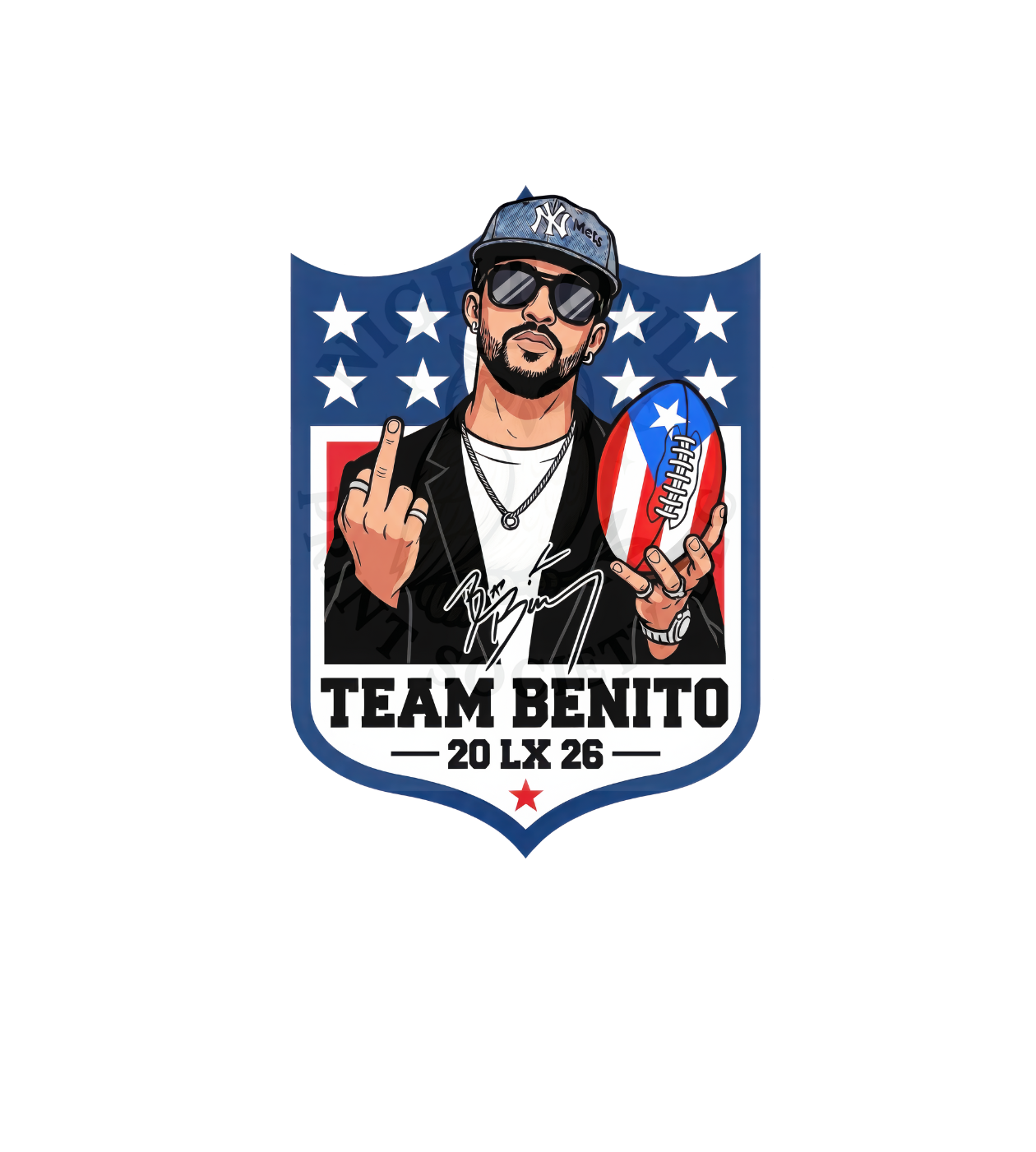TEAM BENITO -20 LX 26-DTF Heat Transfer - FootBall Inspired Design