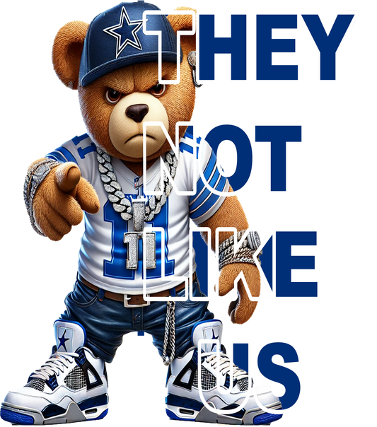 ⭐ FOOTBALL BEART DTF PRINT - "THEY NOT LIKE US"